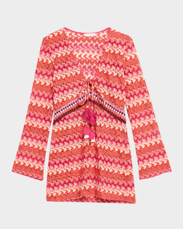 Carra Chevron Crochet Mini Dress